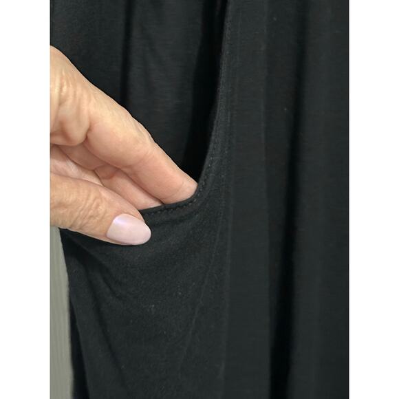 Flutter lagonlook dress black with pockets plus size 2X - Picture 3 of 9